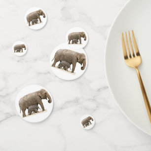 Mother and Baby Elephant Confetti
