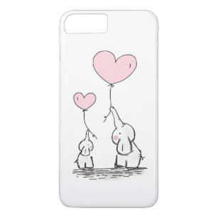 Mother and Baby Elephant with Balloons Case-Mate iPhone Case