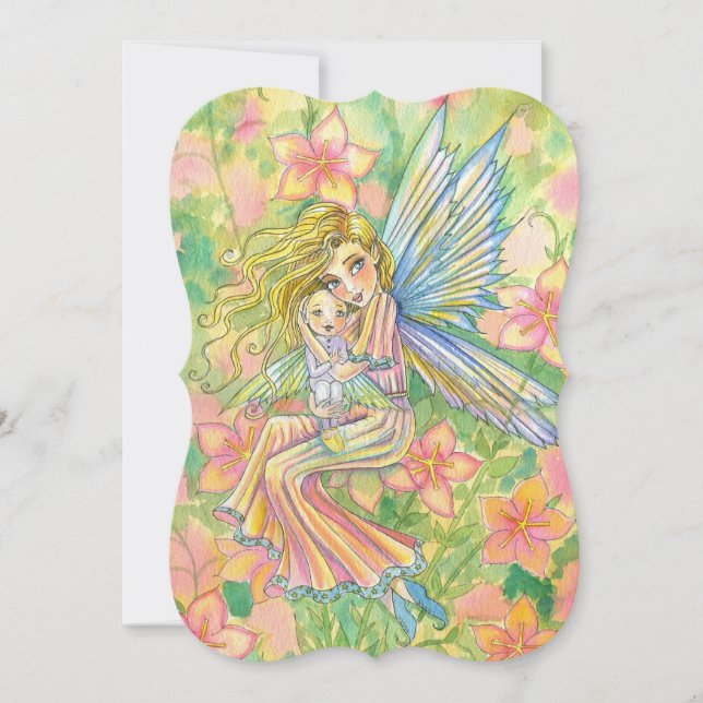 Mother and Baby Fairy Baby Shower Invitations (Front)