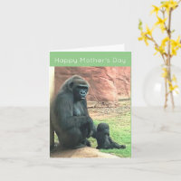 Mother and Baby Gorilla Mother's Day Card