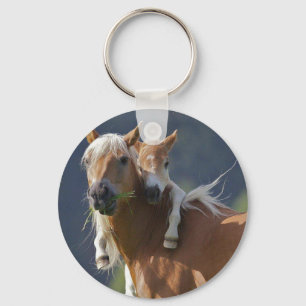 Mother and Baby Horse Key Ring