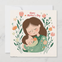 Mother and Baby Hug Mother’s Day Card