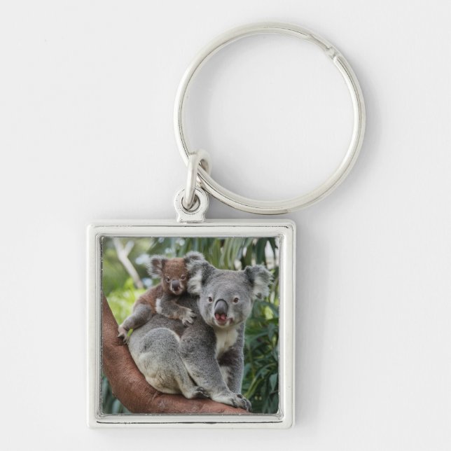 Mother and Baby Koala Bear Key Ring (Front)