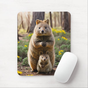 Mother And Baby Quokka, Mousepad
