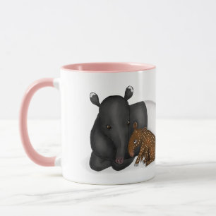 Mother and baby tapir 'Best mom ever' mug