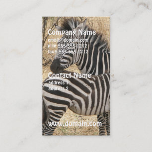 Mother and Baby Zebra Business Cards