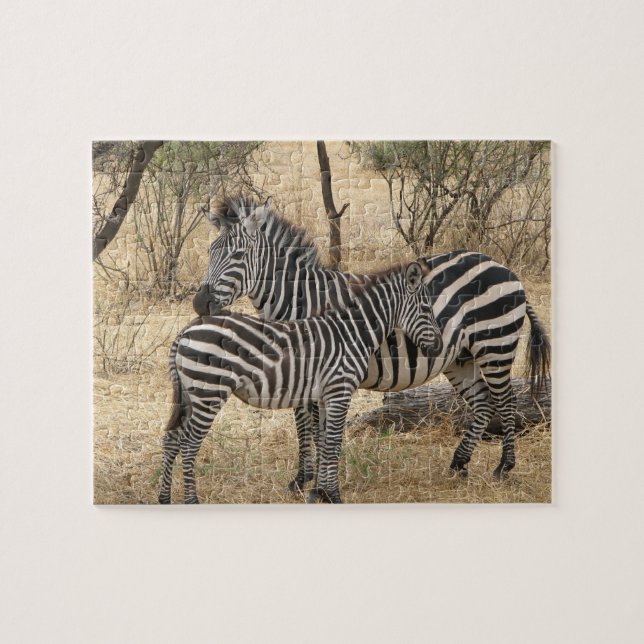 Mother and Baby Zebra  Puzzle (Horizontal)
