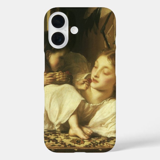 Mother and Child (aka Cherries) by Lord Leighton Case-Mate iPhone Case (Back)