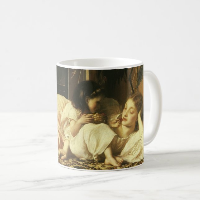 Mother and Child (aka Cherries) by Lord Leighton Coffee Mug (Front Right)