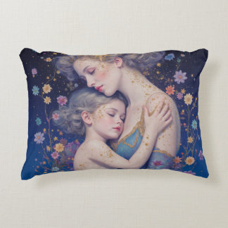 Mother and Child Art Accent Pillow