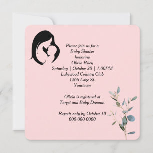 Mother and Child Baby Shower Invitation