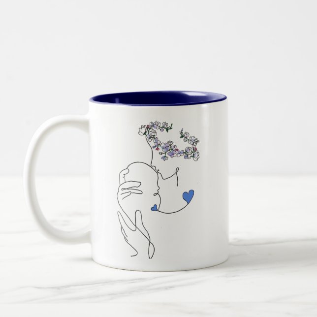 Mother and Child Bond Two-Tone Mug (Left)