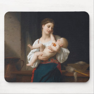 Mother and Child (by Bouguereau) Mouse Pad