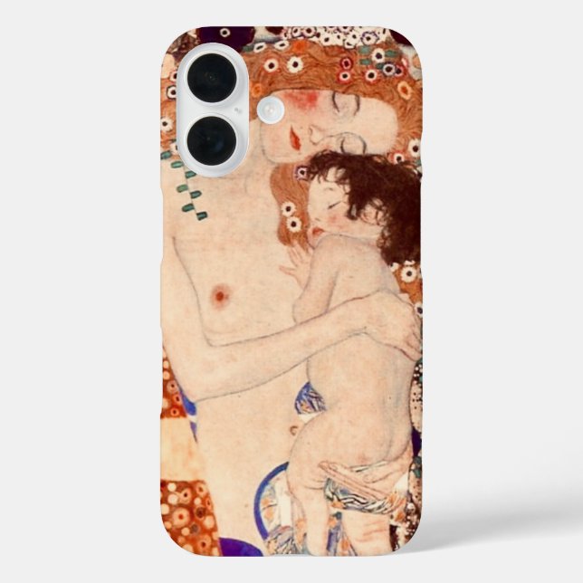 Mother and Child by Gustav Klimt Case-Mate iPhone Case (Back)