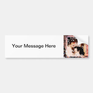Mother and Child by Gustav Klimt Collage Bumper Sticker