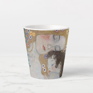 Mother and Child by Gustav Klimt Latte Mug