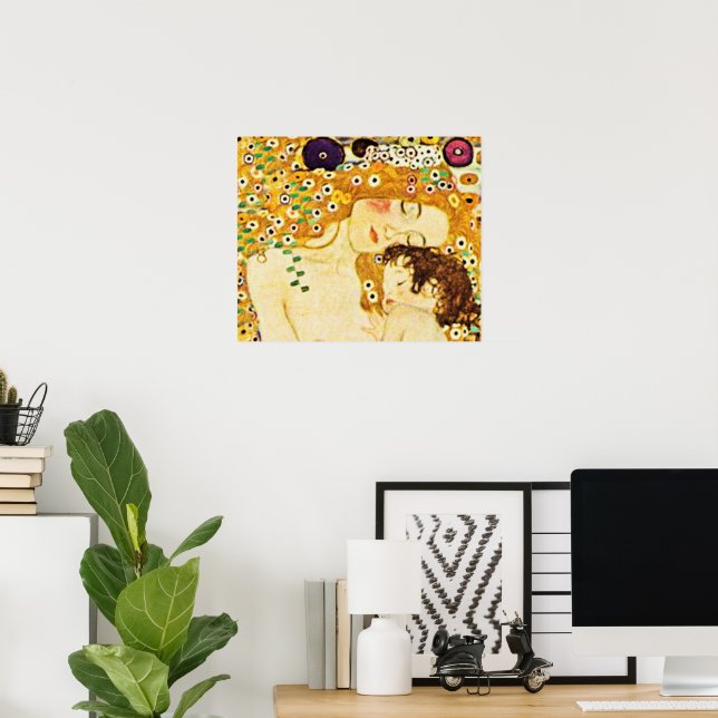 Mother and Child by Gustav Klimt Poster (Home Office)