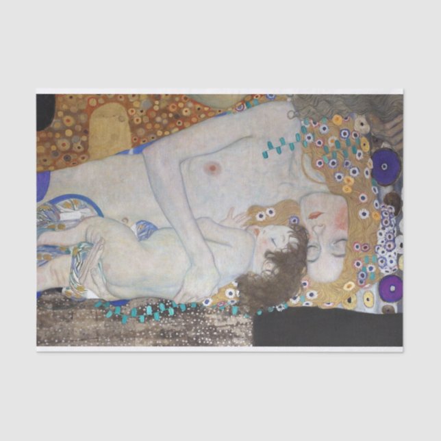 Mother and Child by Gustav Klimt Tissue Paper (Front)