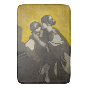 Mother and Child (by Norah Neilson Grey) Bath Mat