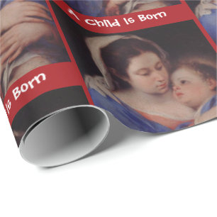 Mother and Child Christmas Nativity Giftwrap Wrapping Paper