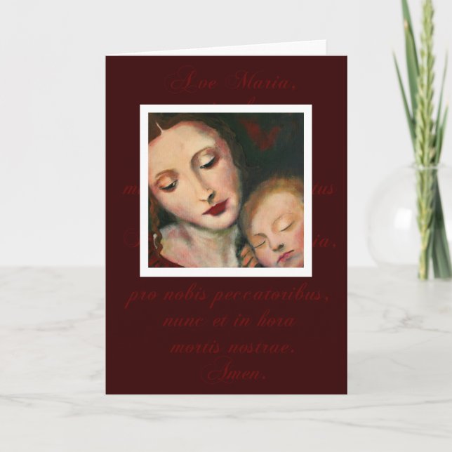 Mother and Child Greeting Card (Front)