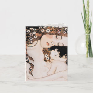 Mother and Child Gustav Klimt Card