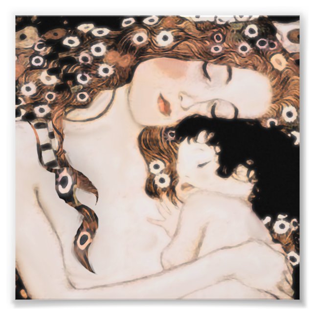 Mother and Child Gustav Klimt Photo Print (Front)