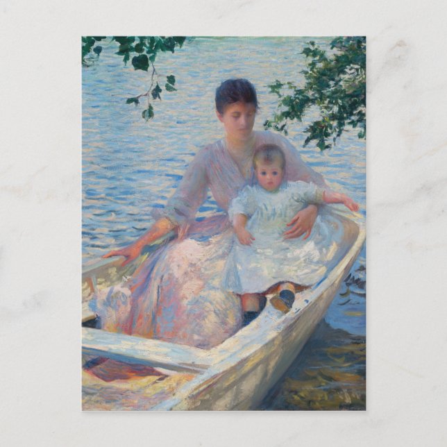 Mother and Child in A Boat Postcard (Front)