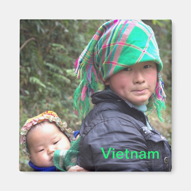 Mother and Child in Sapa Vietnam Magnet (Front)