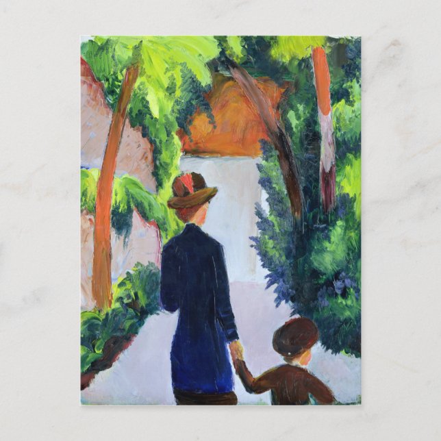 Mother and Child in the Park, 1914 Postcard (Front)