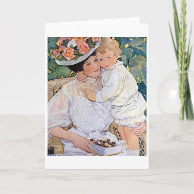 Mother and Child, Jessie Willcox Smith Card (Front)