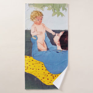 Mother and Child, Mary Cassatt Bath Towel