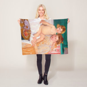 Mother and Child, Mary Cassatt Fleece Blanket