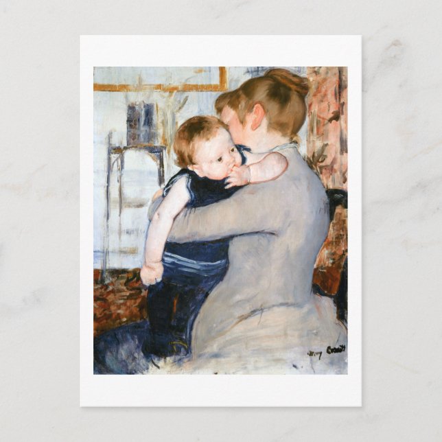 Mother and Child, Mary Cassatt Postcard (Front)