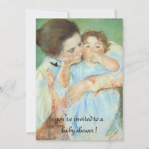 Mother and Child Mary Cassatt, Vintage Baby Shower Invitation