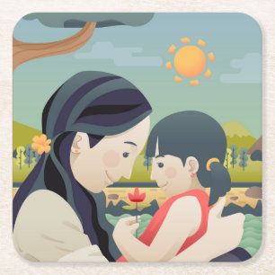 Mother and Child Mother's Day Coaster