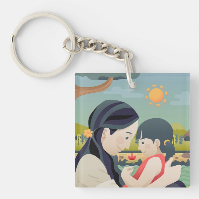 Mother and  Child Mother's Day | Keychain (Front)