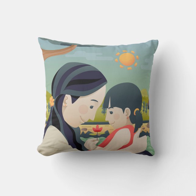 Mother and  Child Mother's Day | Throw Pillow (Front)