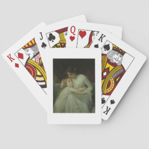Mother and Child (oil on canvas) Playing Cards