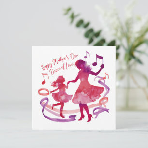 Mother and Child Watercolor Celebration Holiday Card