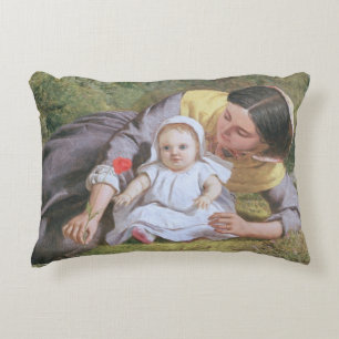 Mother and Child with a poppy Decorative Cushion