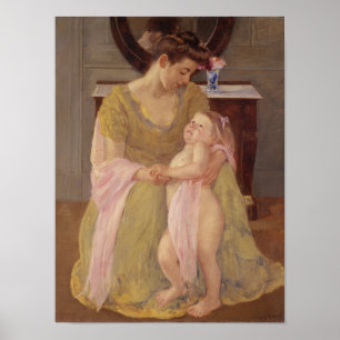 Mother and Child with a Rose Scarf 1908 Poster
