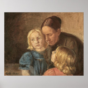 Mother and Children by Ancher Poster