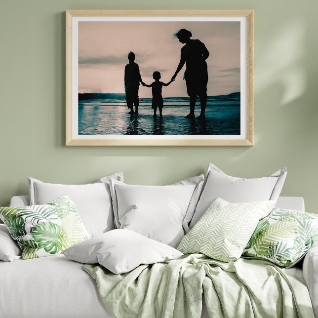 Mother And Children On The Beach Photo Poster (Mother And Children On The Beach Photo Poster)