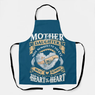 Mother And Daughter Always Heart To Heart Forever Apron