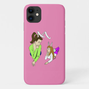 mother and daughter bunnygirls iPhone 11 case