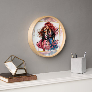 Mother and Daughter Clock