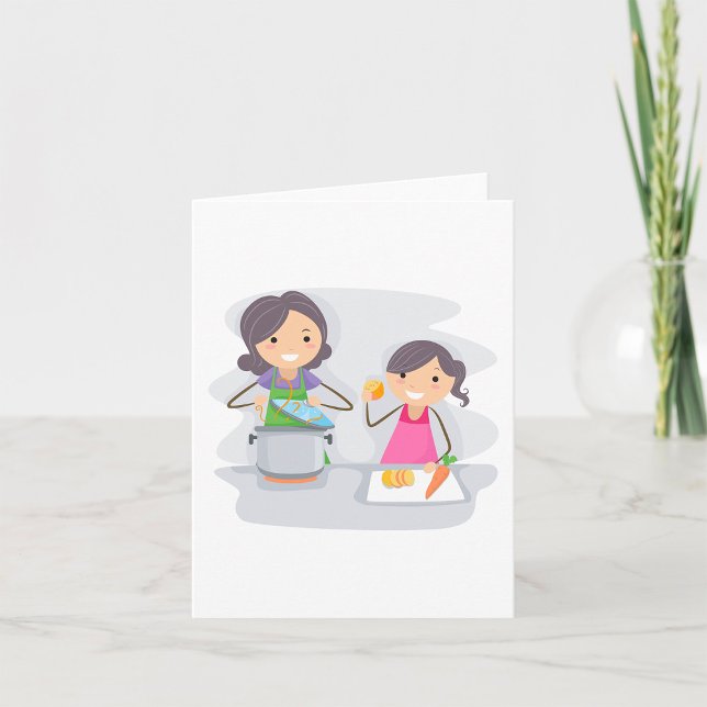Mother And Daughter Cooking Card (Creator Uploaded)