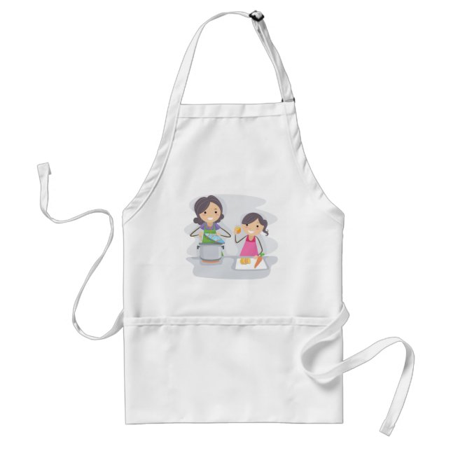 Mother And Daughter Cooking Standard Apron (Front)