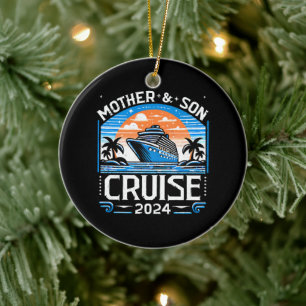 Mother And Daughter Cruise 2024 Ceramic Ornament